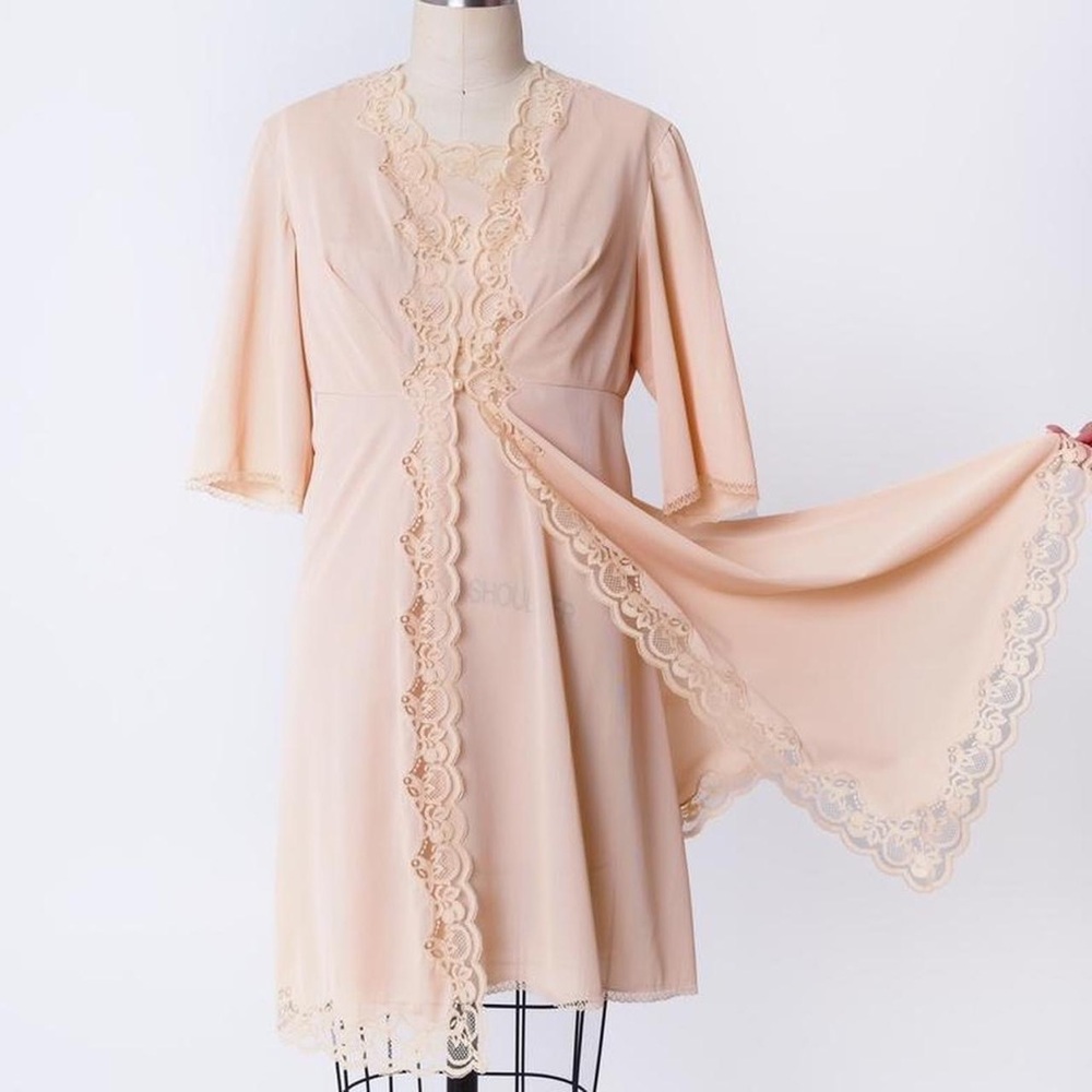 Vintage 60s Negligée 2pc Set